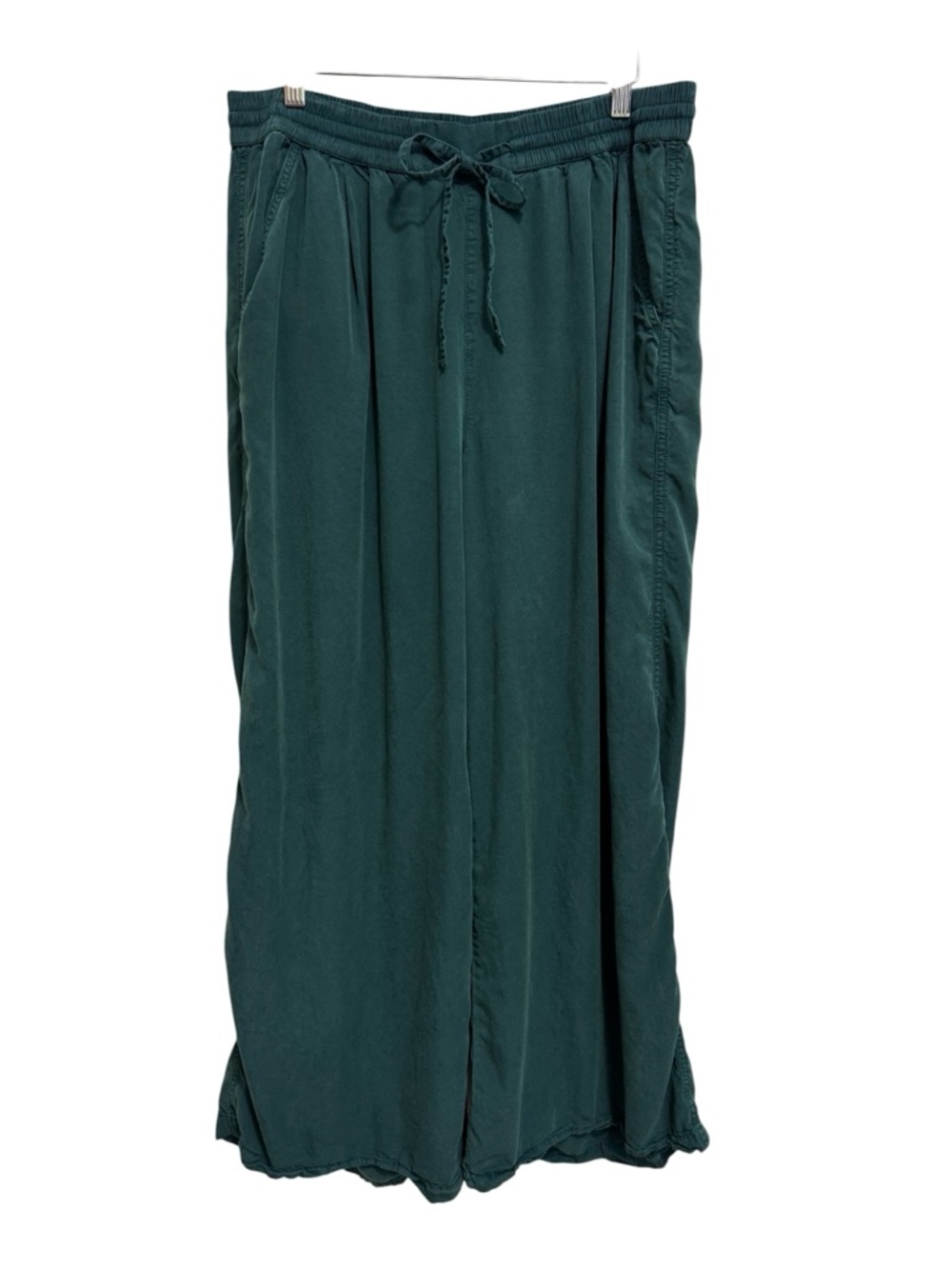Aerie High Waist Twill Lyocell Wide Leg Pants Women Large Pull On Flowy Boho